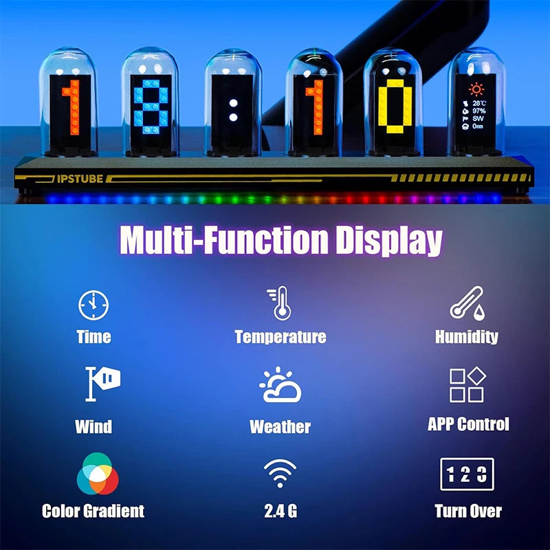 Horloge Nixie RGB Personnalisable