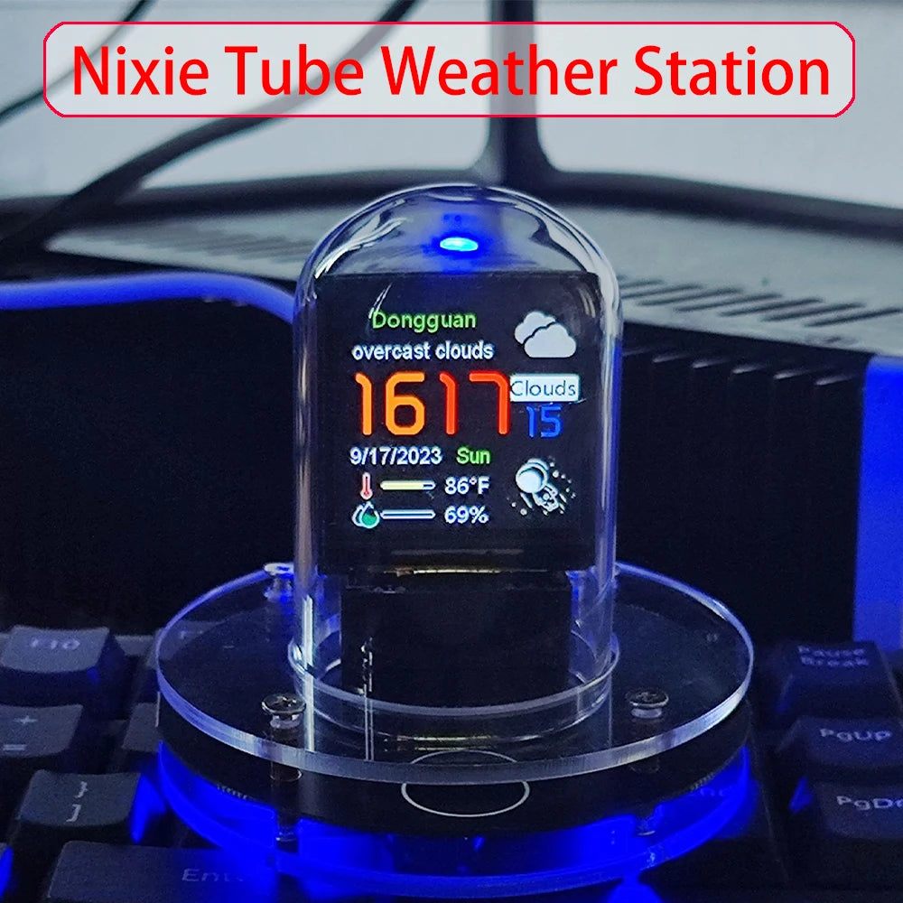Horloge Nixie Mini station météo
