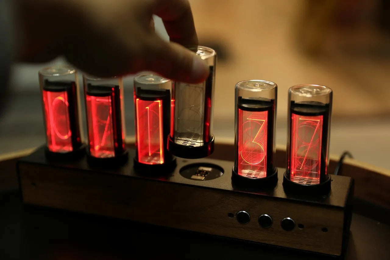 Vintage Wood Nixie Clock