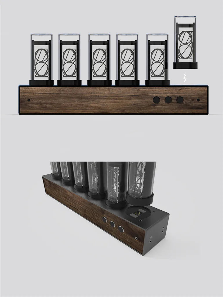 Vintage Wood Nixie Clock