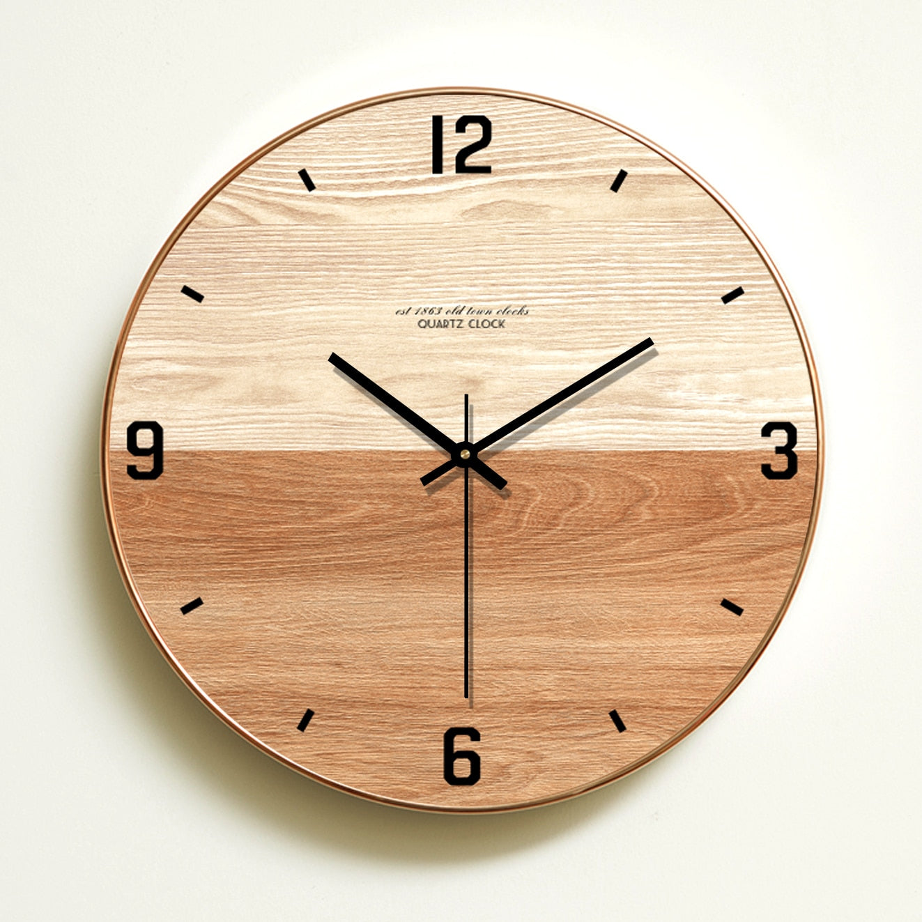 wooden wall clock