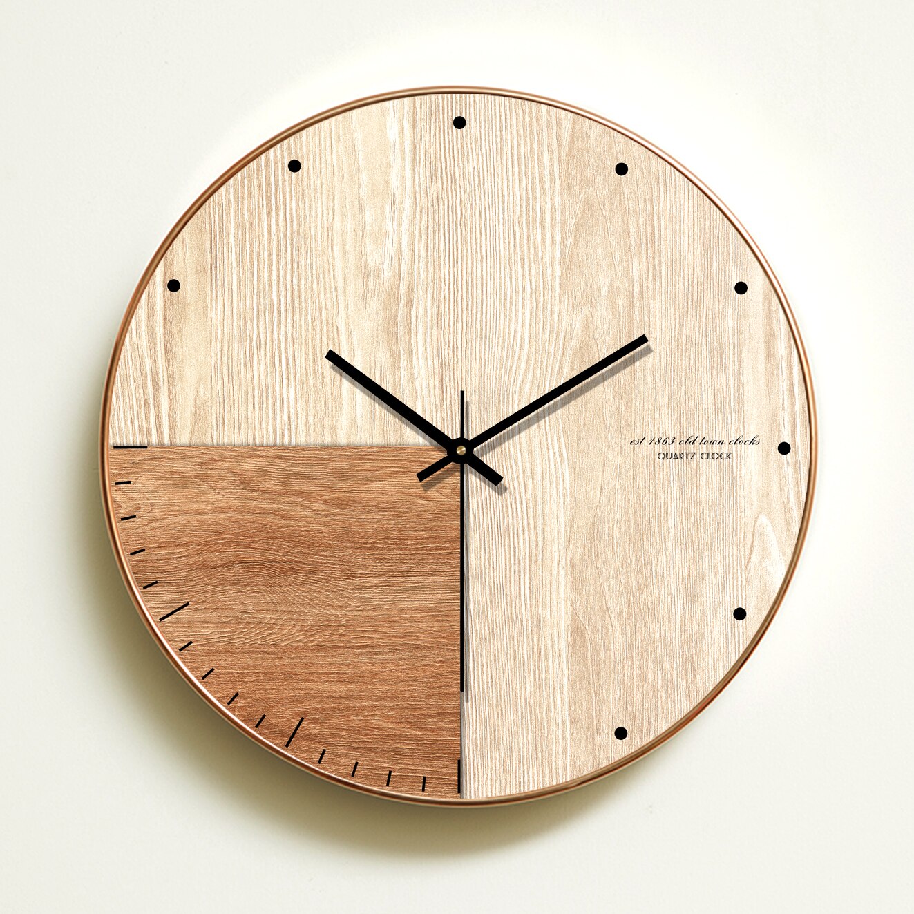 wooden wall clock